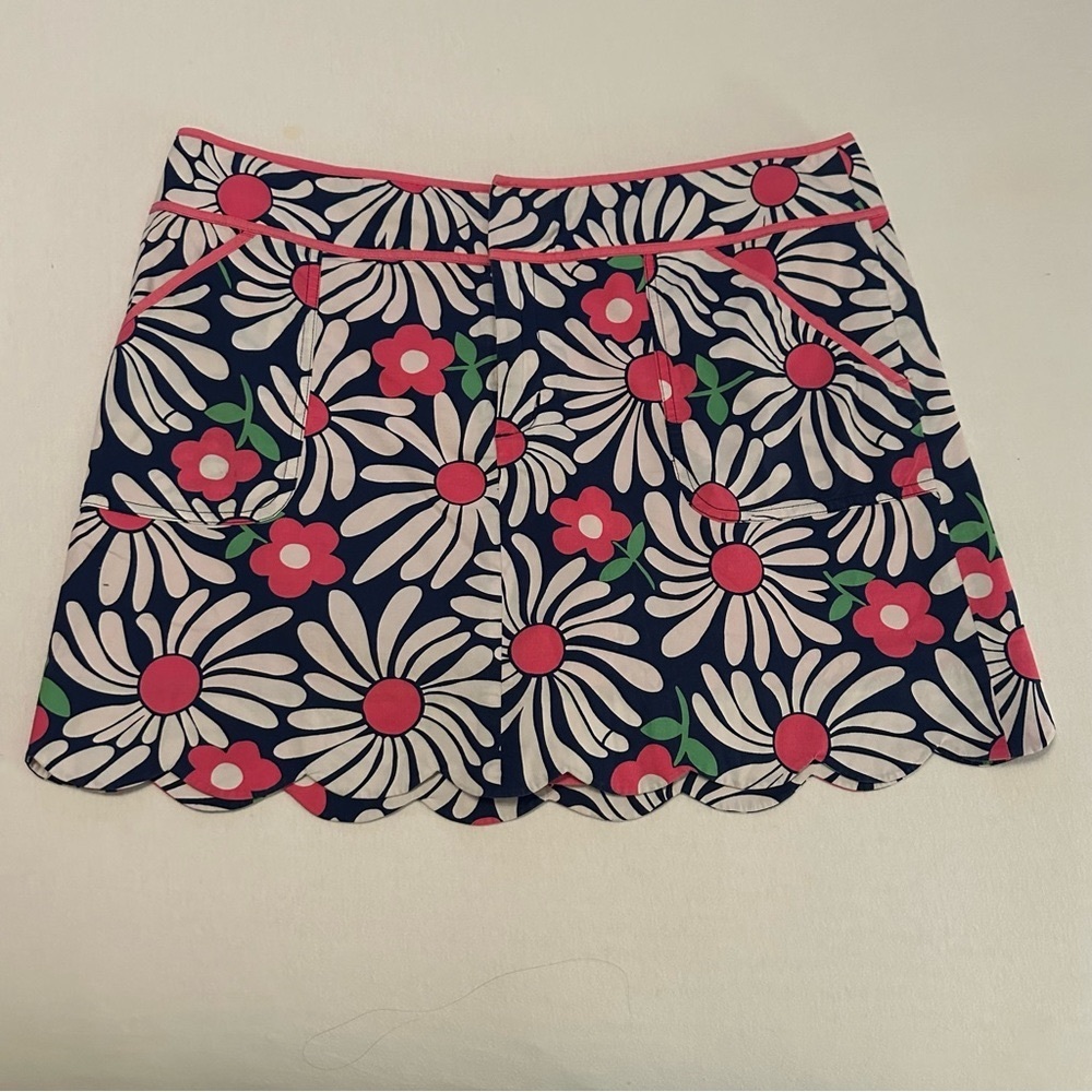 Vinntage Lily Pulitzer Floral Print Scallop Hem Skort